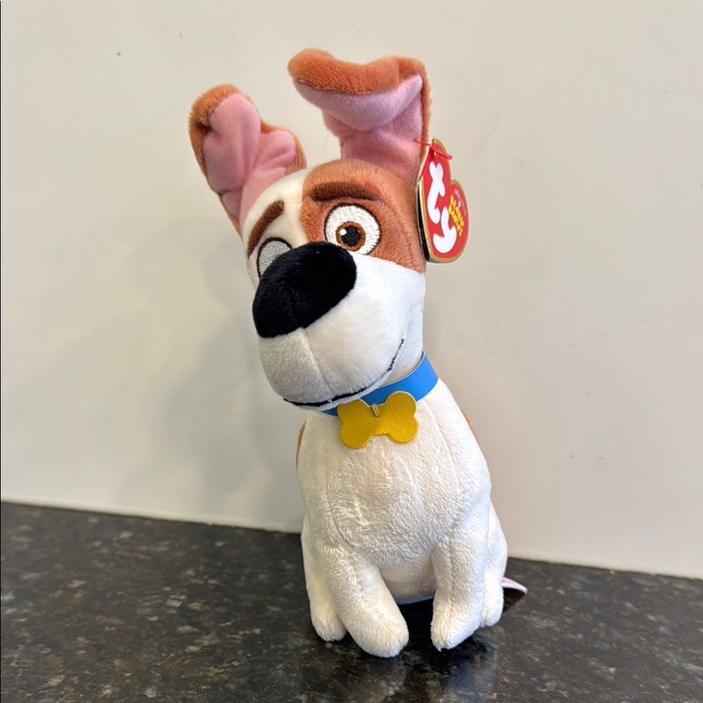 Ty Beanie Baby MAX Jack Russell Terrier Dog (Secret Life of Pets) (7 Inch)